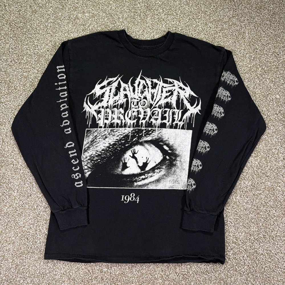 Slaughter To Prevail Shirt Black Longsleeve Size Large Black And White